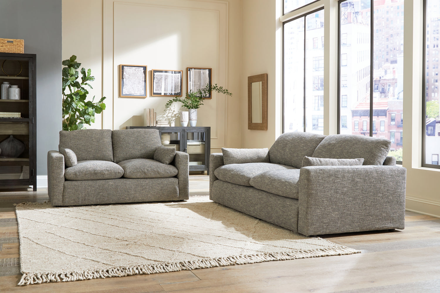 Dramatic Sofa, Loveseat, Oversized Chair and Ottoman