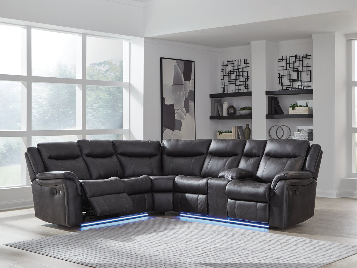 Furniture City Houma - Ashley Furniture - Sultan Meadow 2-Piece Reclining Sectional - 2-Piece Reclining Sectional - PC13001S1