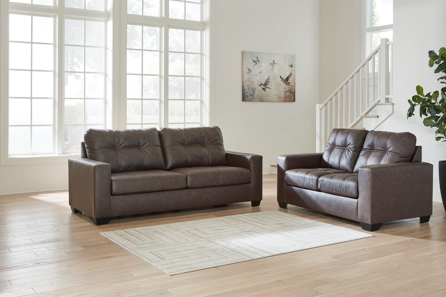 Furniture City Houma - Ashley Furniture - Barlin Mills Sofa and Loveseat - Sofa and Loveseat / Umber - 17003U1