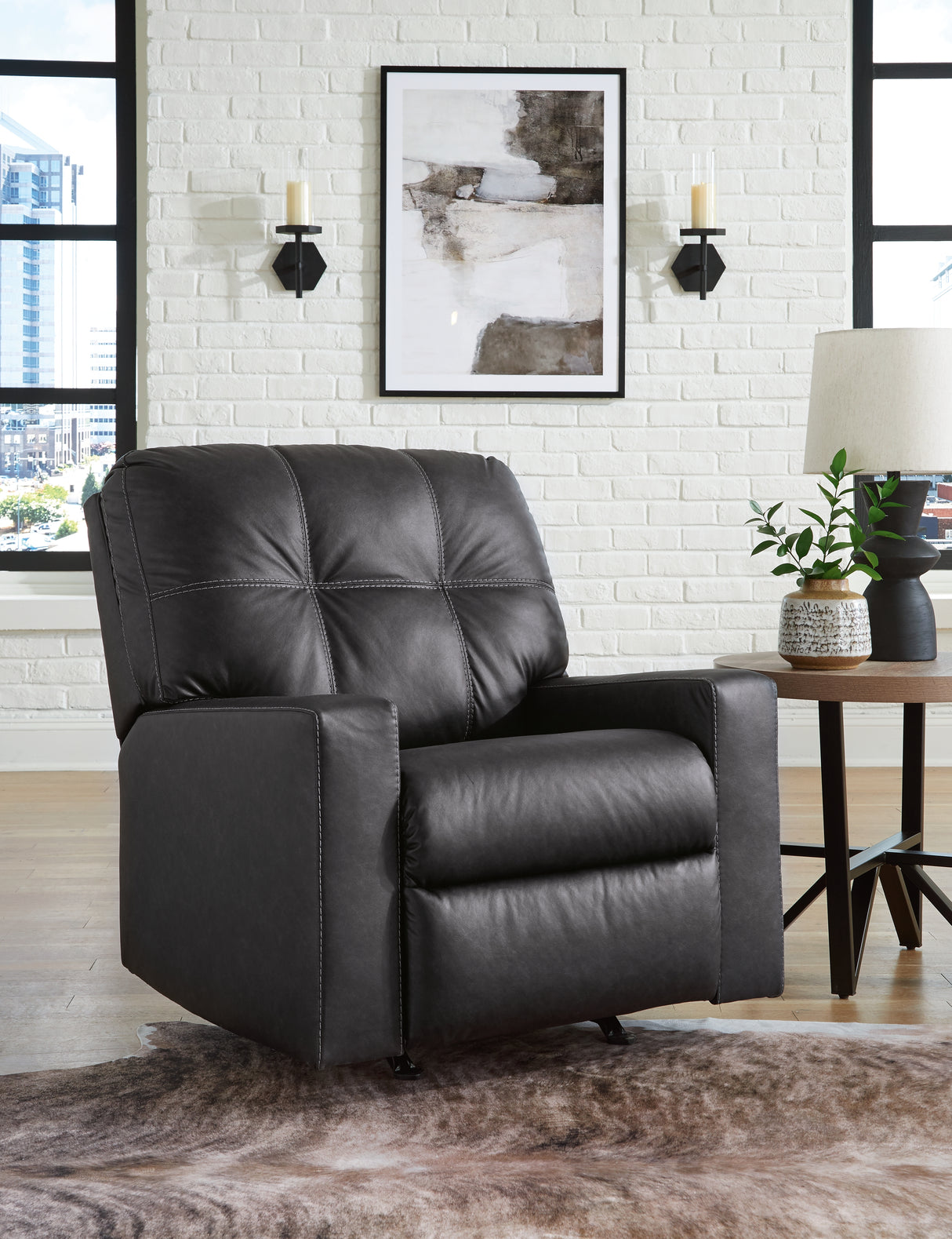 Furniture City Houma - Ashley Furniture - Barlin Mills Recliner - Rocker Recliner / Carbon - 1700425