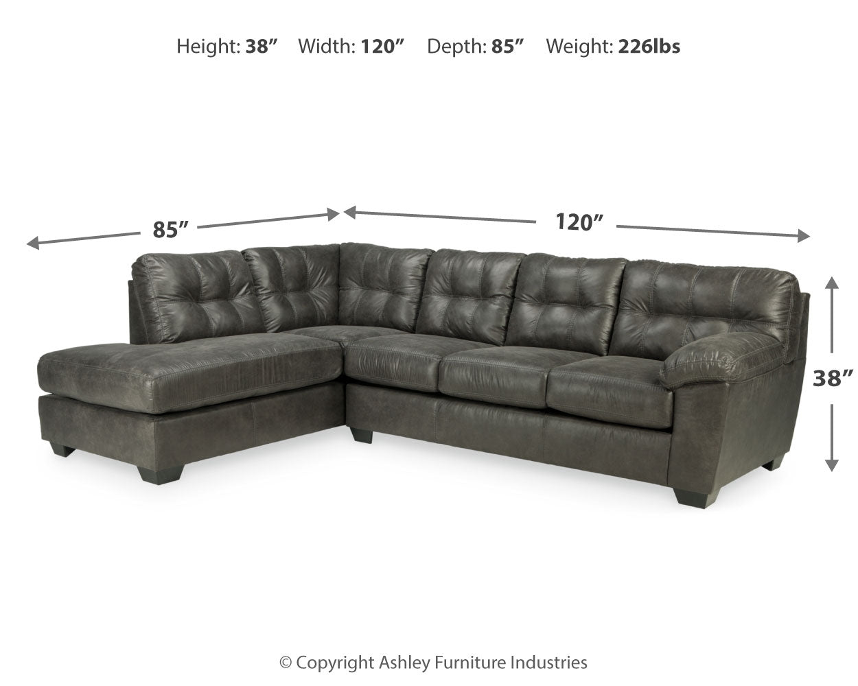 Fallston 2-Piece Sectional with Chaise