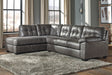 Furniture City Houma - Ashley Furniture - Fallston 2-Piece Sectional with Chaise - RAF 2-Piece Sectional with Chaise - 17221S1