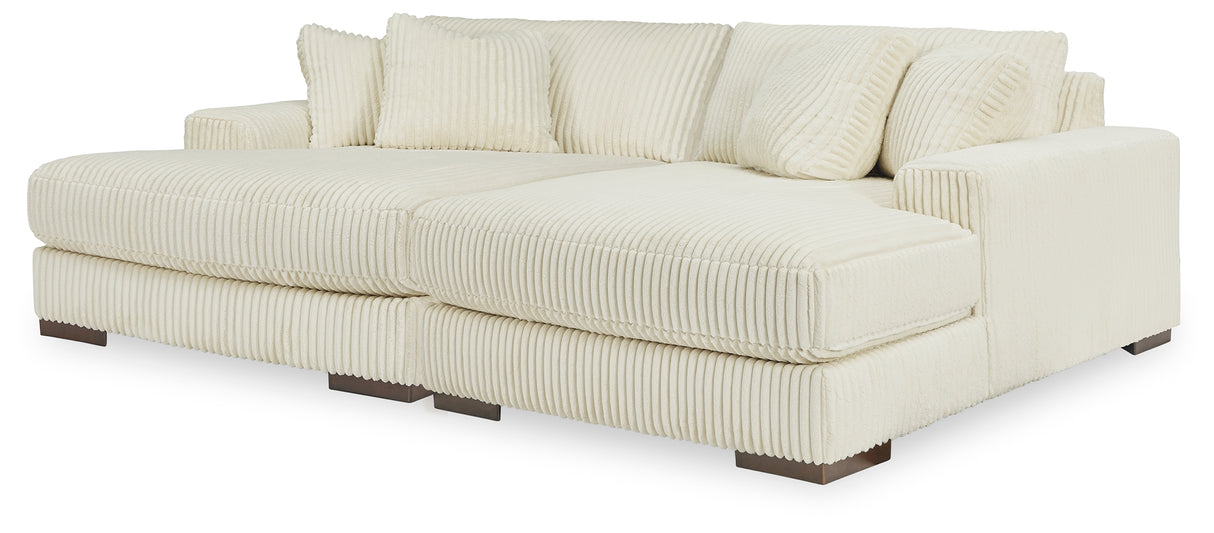 Furniture City Houma - Ashley Furniture - Lindyn Super Chaise - RAF Super Chaise / Ivory - 21104S16