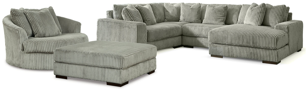 Lindyn 4-Piece Sectional, Chair and Ottoman