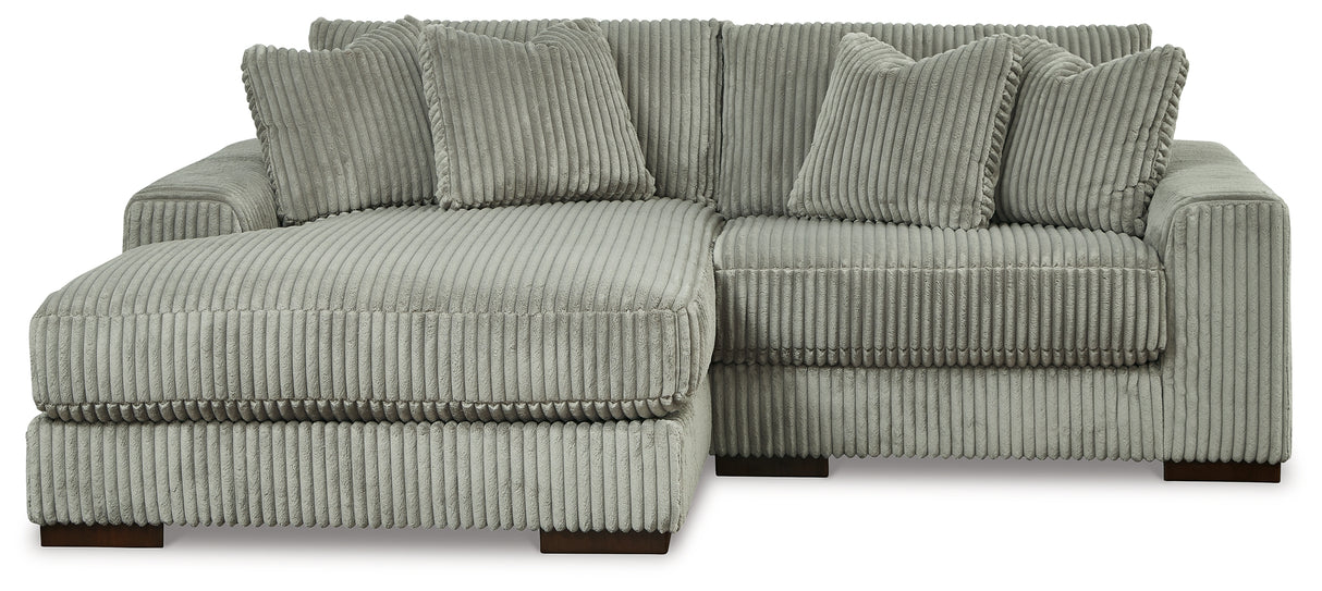 Furniture City Houma - Ashley Furniture - Lindyn 2-Piece Sectional with Chaise - RAF 2-Piece Sectional with Chaise / Fog - 21105S3