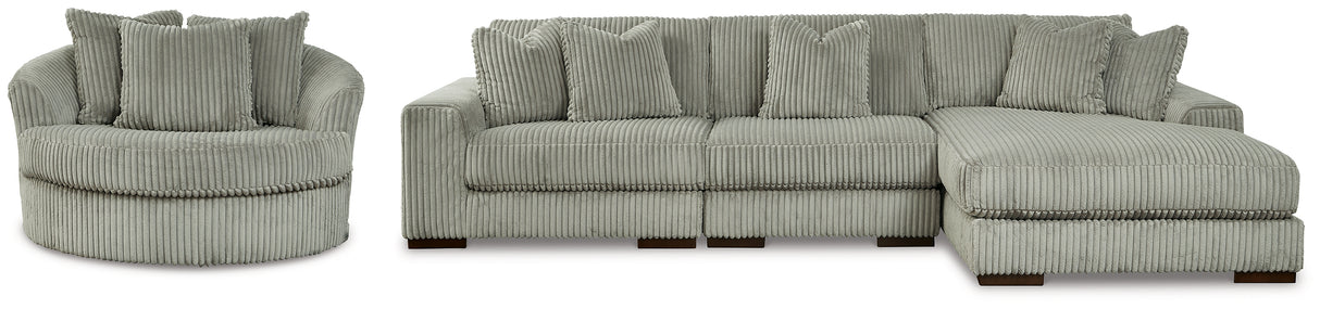 Furniture City Houma - Ashley Furniture - Lindyn 3-Piece Sectional and Chair - 3-Piece Sectional and Chair - 21105U1