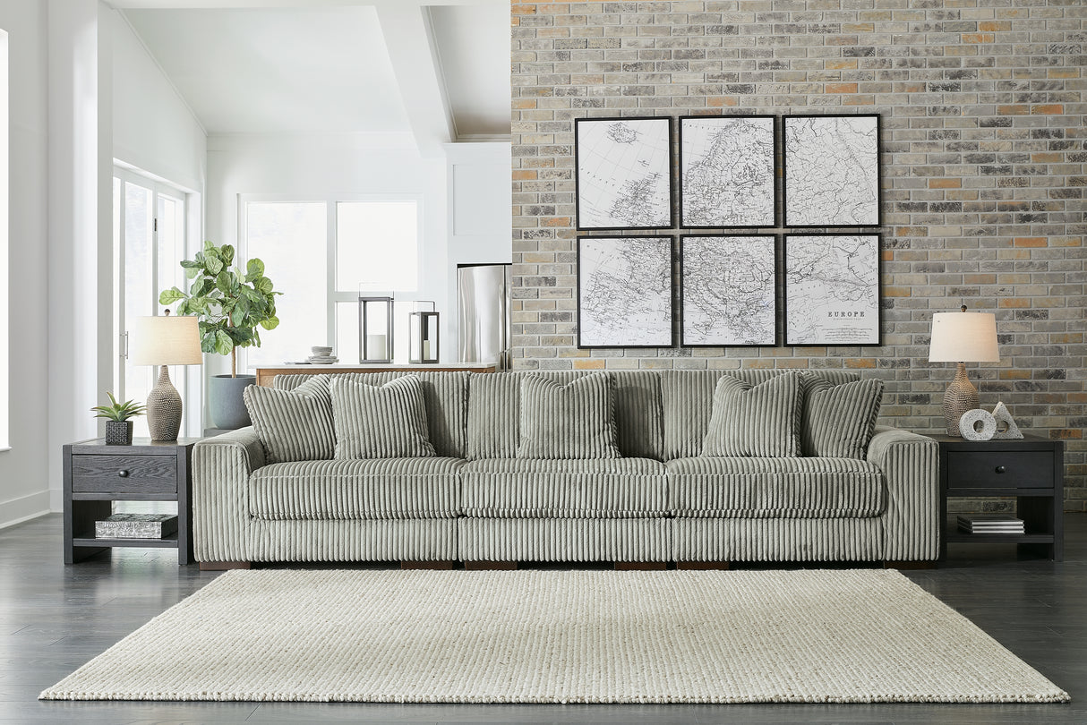 Furniture City Houma - Ashley Furniture - Lindyn 3-Piece Sectional Sofa - RAF 3-Piece Sectional Sofa / Fog - 21105S14