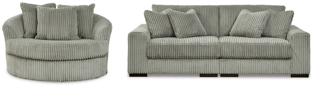 Furniture City Houma - Ashley Furniture - Lindyn 2-Piece Sectional Sofa and Oversized Swivel Accent Chair - 2-Piece Sectional Sofa and Oversized Swivel Accent Chair - 21105U3