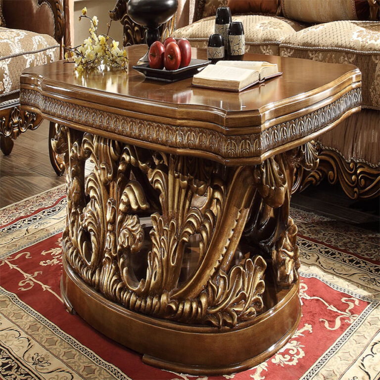 HD-8018 - End Table - Antique Gold / Perfect Brown