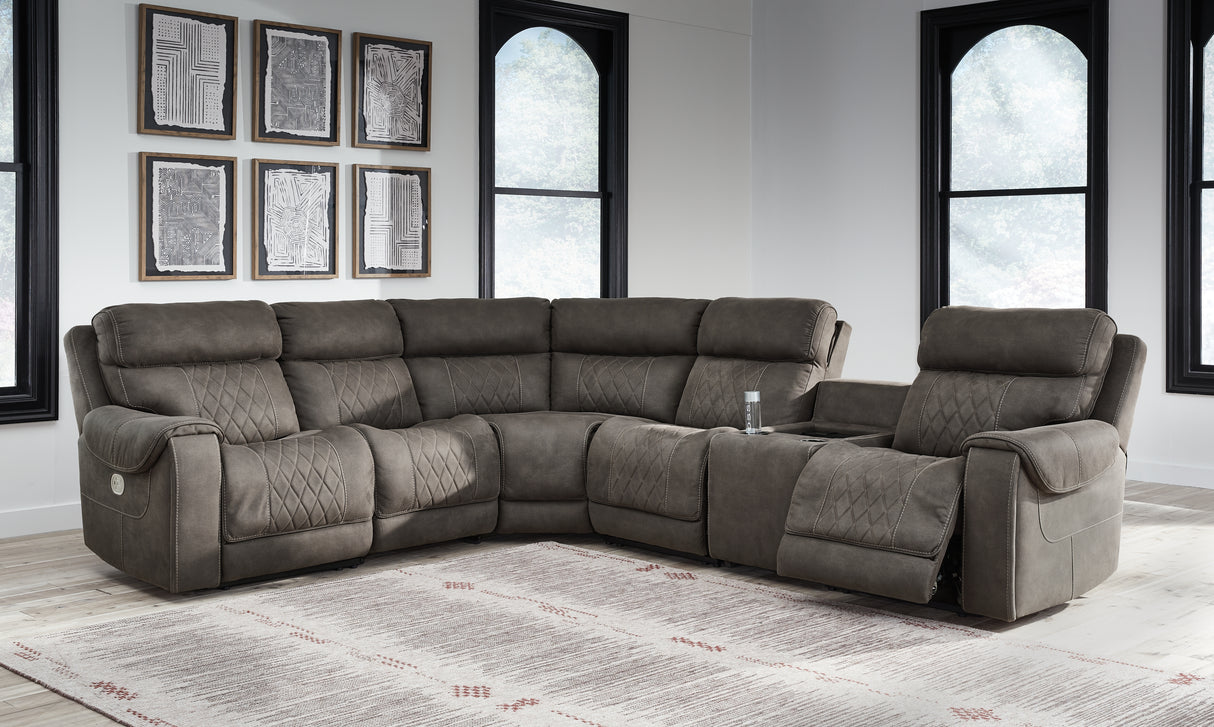 Furniture City Houma - Ashley Furniture - Hoopster 6-Piece Power Reclining Sectional - 6-Piece Power Reclining Sectional - 23703S5