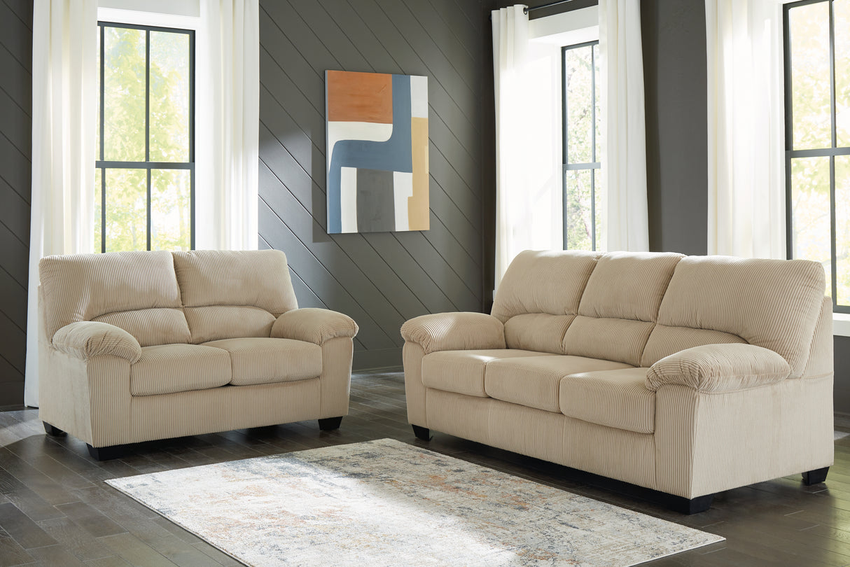 Furniture City Houma - Ashley Furniture - SimpleJoy Sofa and Loveseat - Sofa and Loveseat - 24203U1