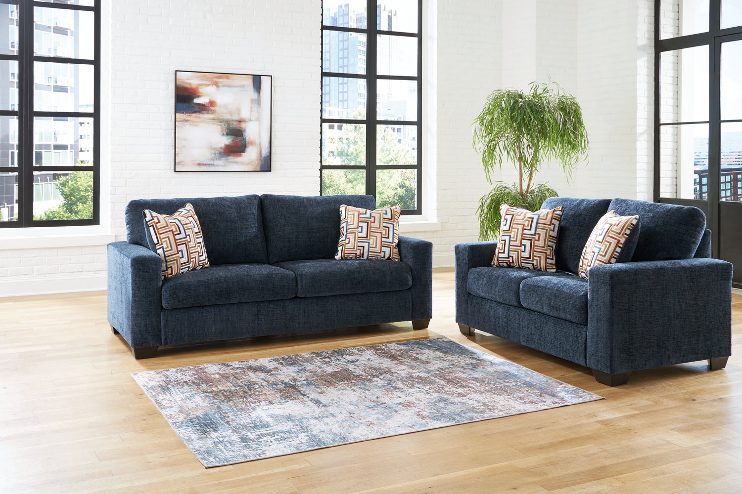 Furniture City Houma - Ashley Furniture - Aviemore Sofa and Loveseat - Sofa and Loveseat / Ink - 24303U2