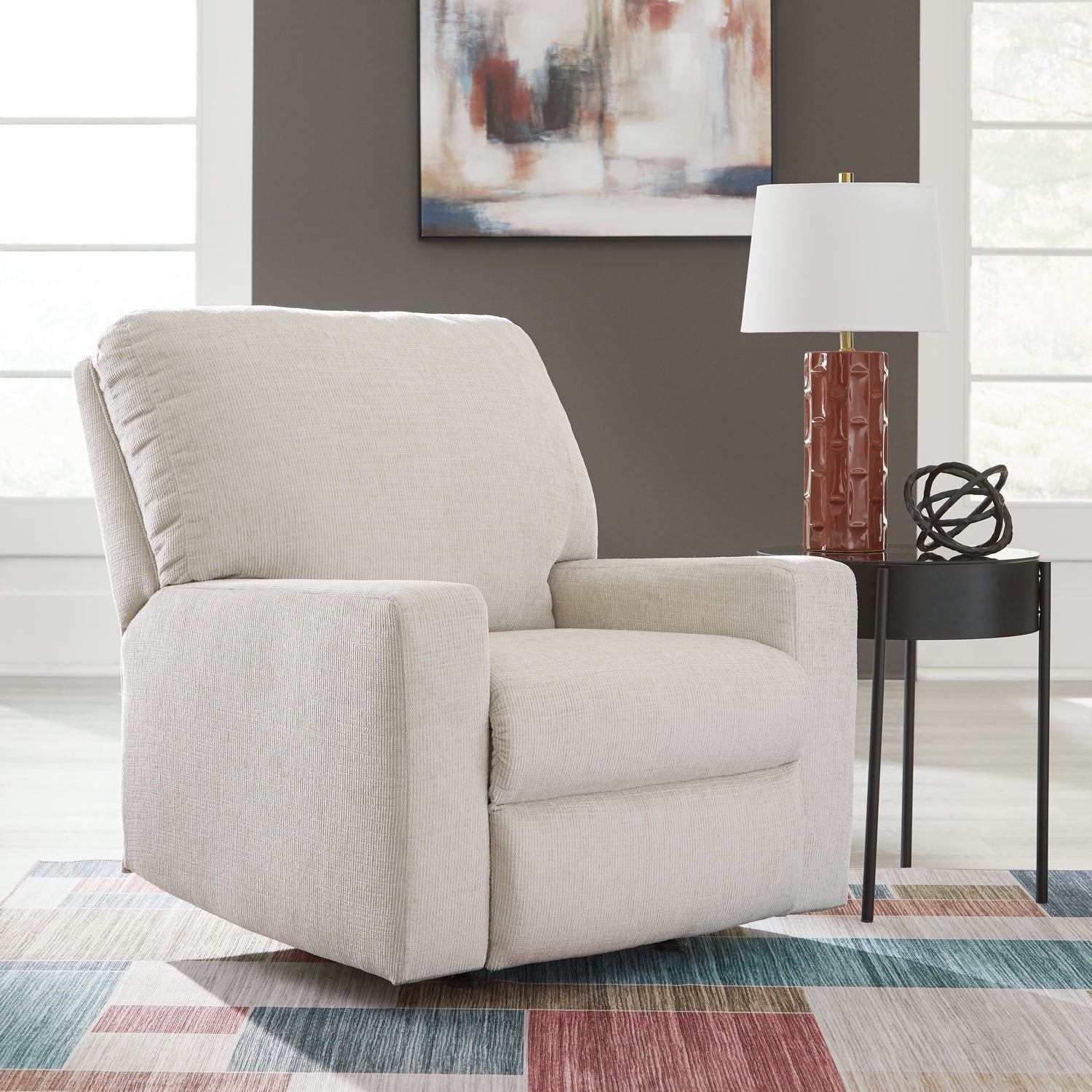 Furniture City Houma - Ashley Furniture - Aviemore Recliner - Rocker Recliner / Stone - 2430525