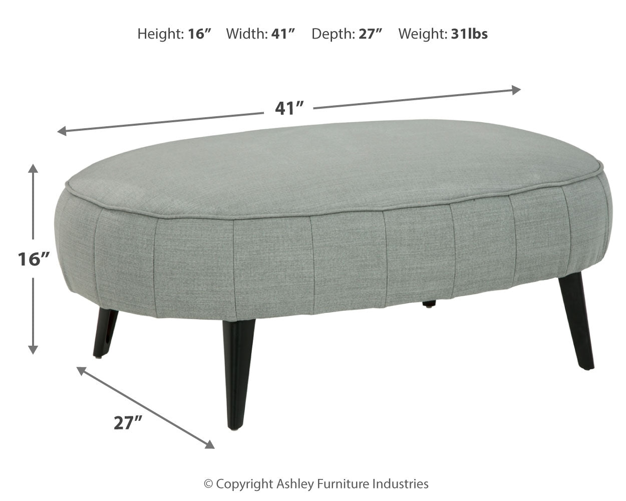 Hollyann Oversized Accent Ottoman