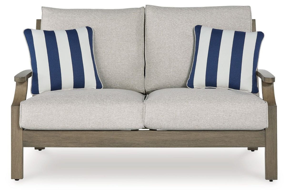 Rainier Ranch - Loveseat With Cushion - Brown / Beige