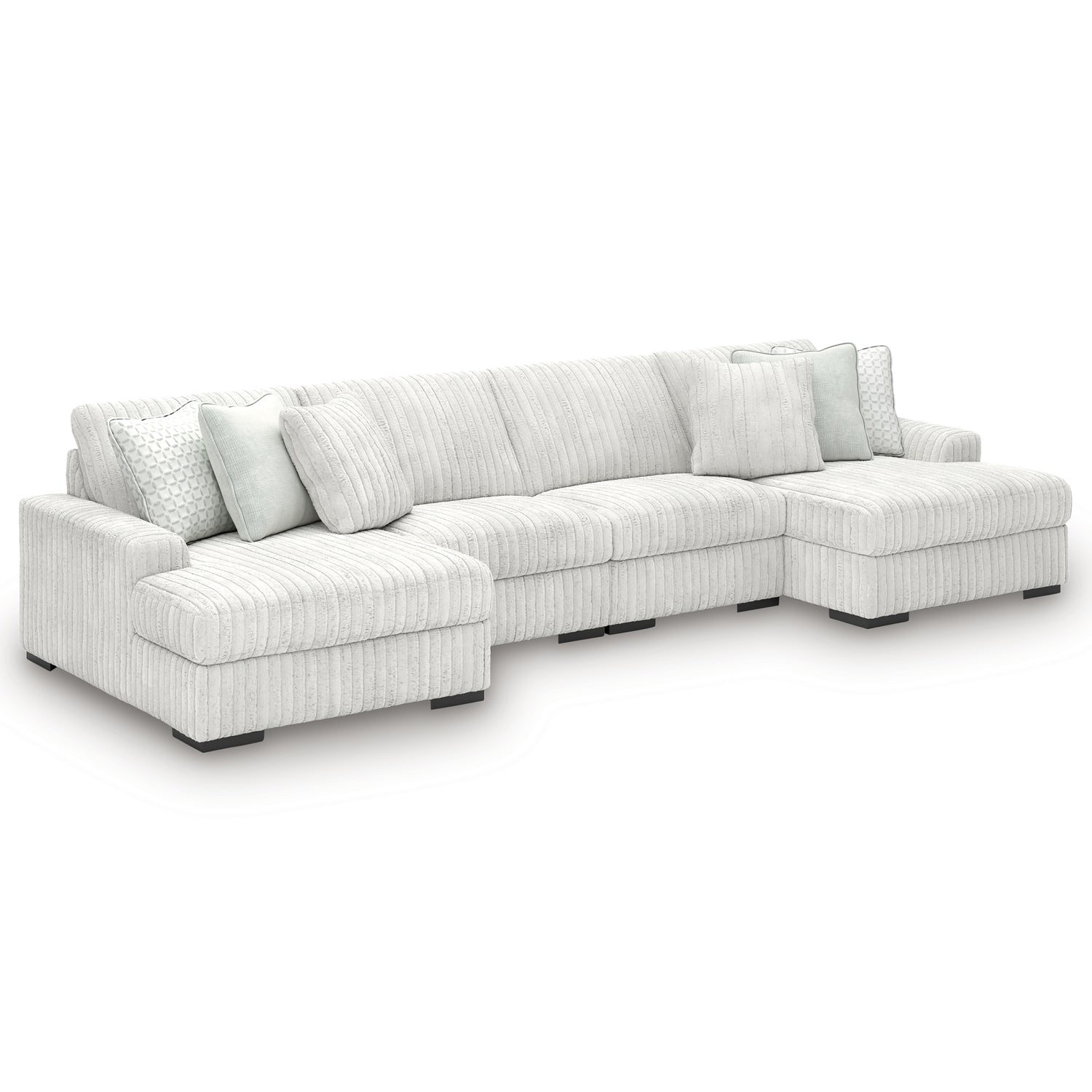 Stupendous 4-Piece Sectional with Double Chaise