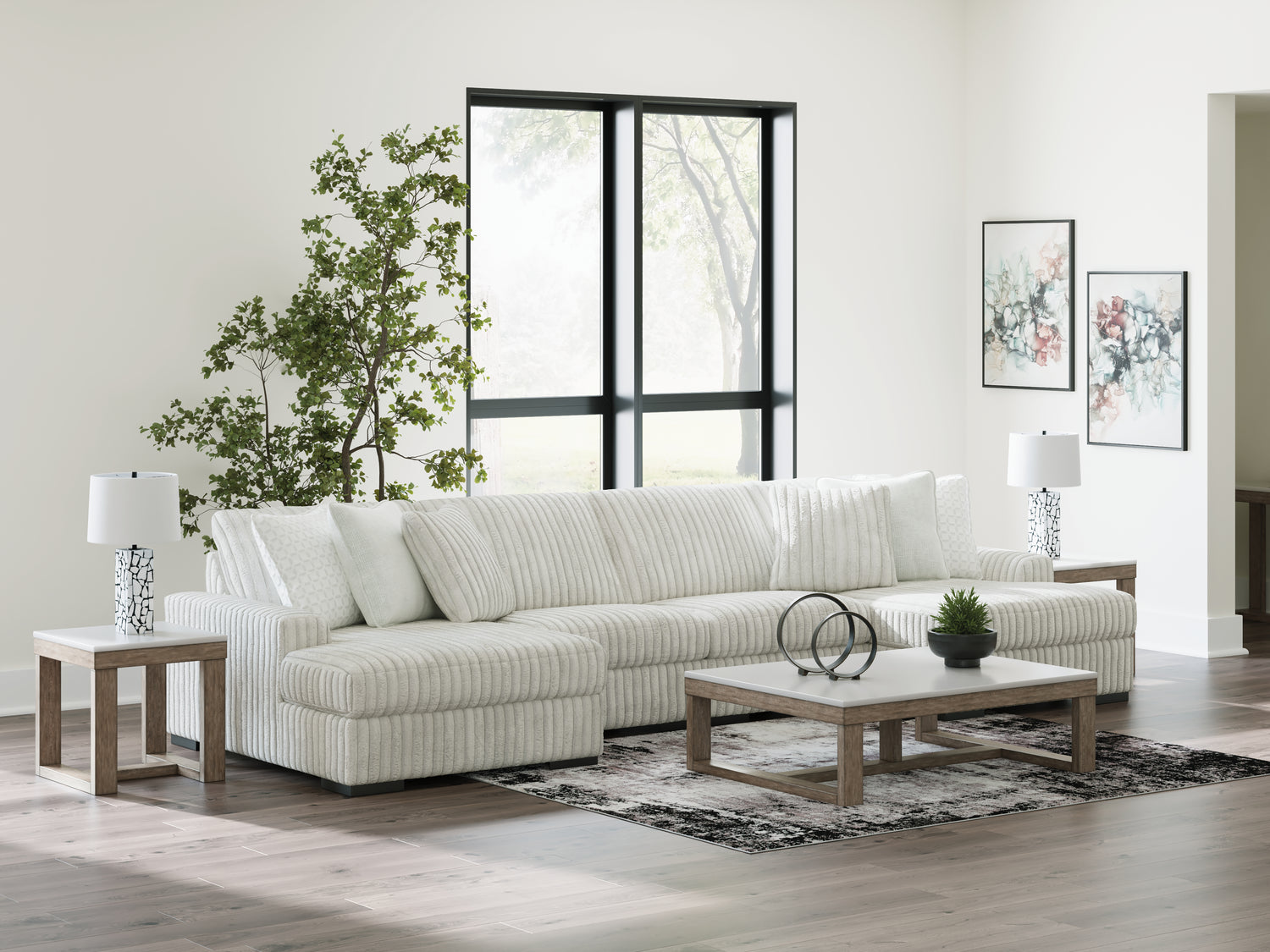 Furniture City Houma - Ashley Furniture - Stupendous 4-Piece Sectional with Double Chaise - RAF 4-Piece Sectional with Double Chaise - 25903S5