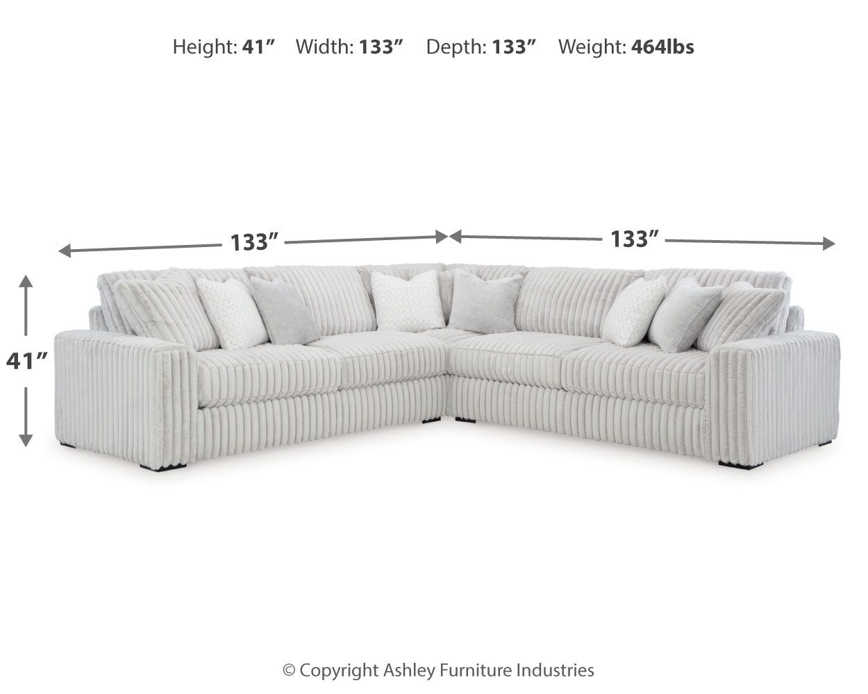 Stupendous 3-Piece Sectional