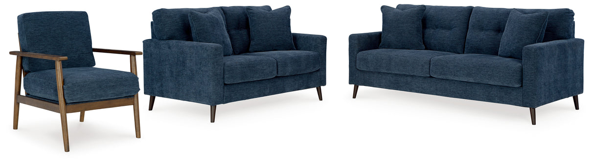 Furniture City Houma - Ashley Furniture - Bixler Sofa, Loveseat and Chair - Sofa, Loveseat and Chair / Navy - 26106U4
