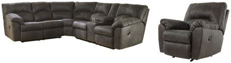 Furniture City Houma - Ashley Furniture - Tambo 2-Piece Sectional with Recliner - 2-Piece Sectional with Recliner - 27801U1