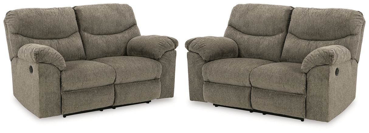 Furniture City Houma - Ashley Furniture - Alphons Set of 2 Reclining Loveseats - Set of 2 Reclining Loveseats - 28201U4