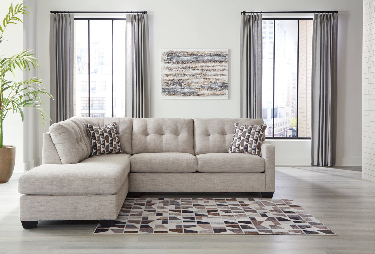 Furniture City Houma - Ashley Furniture - Mahoney 2-Piece Sectional with Chaise - RAF 2-Piece Sectional with Chaise / Pebble - 31004S1