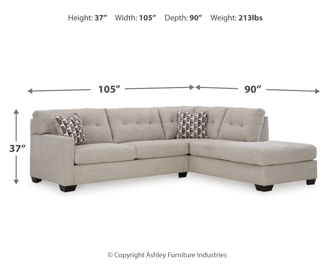 Mahoney 2-Piece Sectional with Chaise