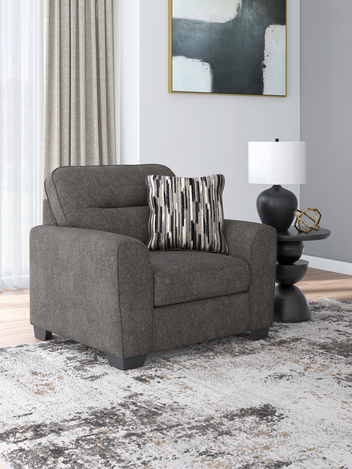 Furniture City Houma - Ashley Furniture - Olten Oversized Chair - Chair and a Half / Graphite - 3130523