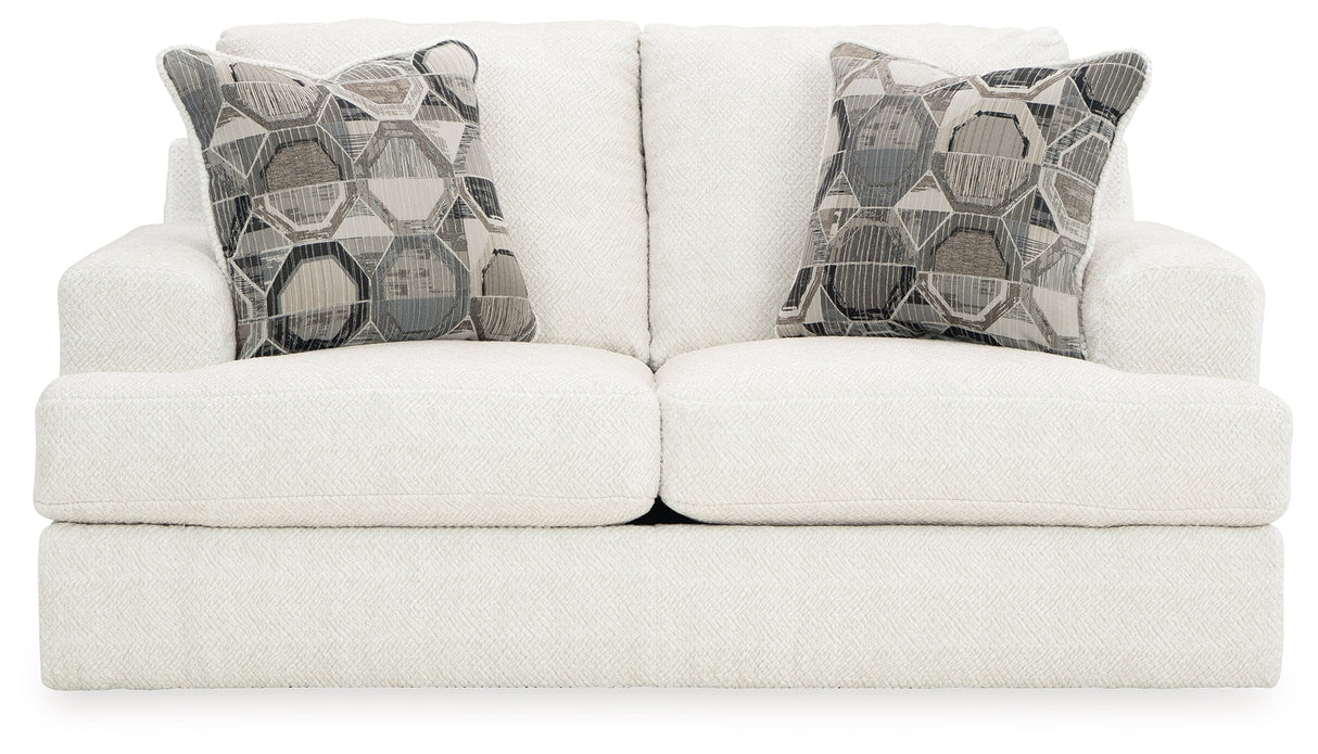 Karinne Loveseat, Oversized Chair and Accent Ottoman