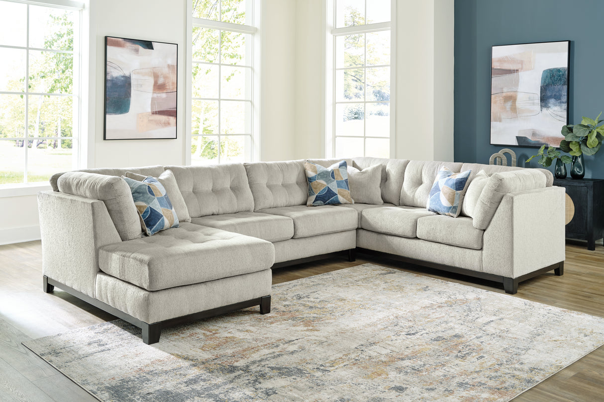 Furniture City Houma - Ashley Furniture - Maxon Place 3-Piece Sectional with Chaise - RAF 3-Piece Sectional with Chaise / Stone - 33004S1