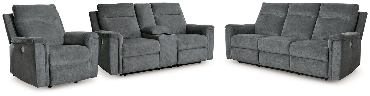 Barnsana Power Reclining Sofa, Loveseat and Recliner