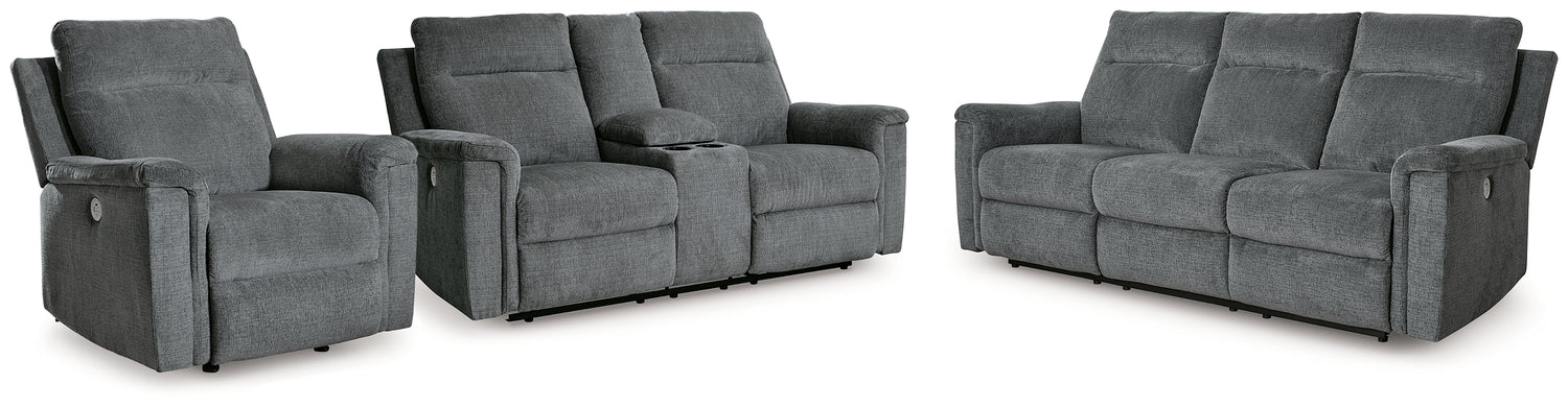 Barnsana Power Reclining Sofa, Loveseat and Recliner