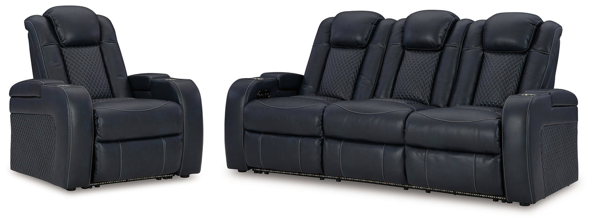 Furniture City Houma - Ashley Furniture - Fyne-Dyme Power Reclining Sofa and Power Recliner - Power Reclining Sofa and Power Recliner - 36603U3
