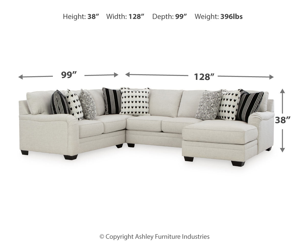 Huntsworth 4-Piece Sectional with Chaise