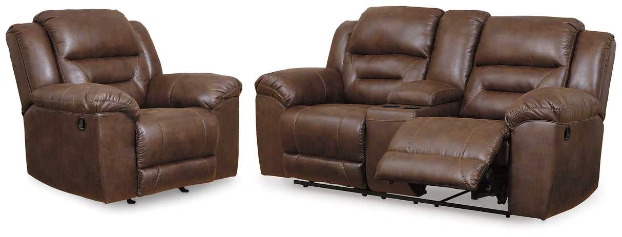 Furniture City Houma - Ashley Furniture - Stoneland Reclining Loveseat and Recliner - Reclining Loveseat and Recliner - 39904U5