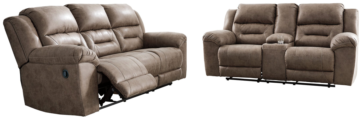 Furniture City Houma - Ashley Furniture - Stoneland Reclining Sofa and Loveseat - Reclining Sofa and Loveseat - 39905U1