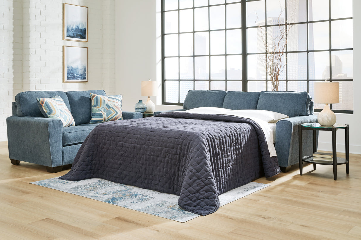 Furniture City Houma - Ashley Furniture - Cashton Queen Sofa Sleeper - Queen Sofa Sleeper / Blue - 4060539