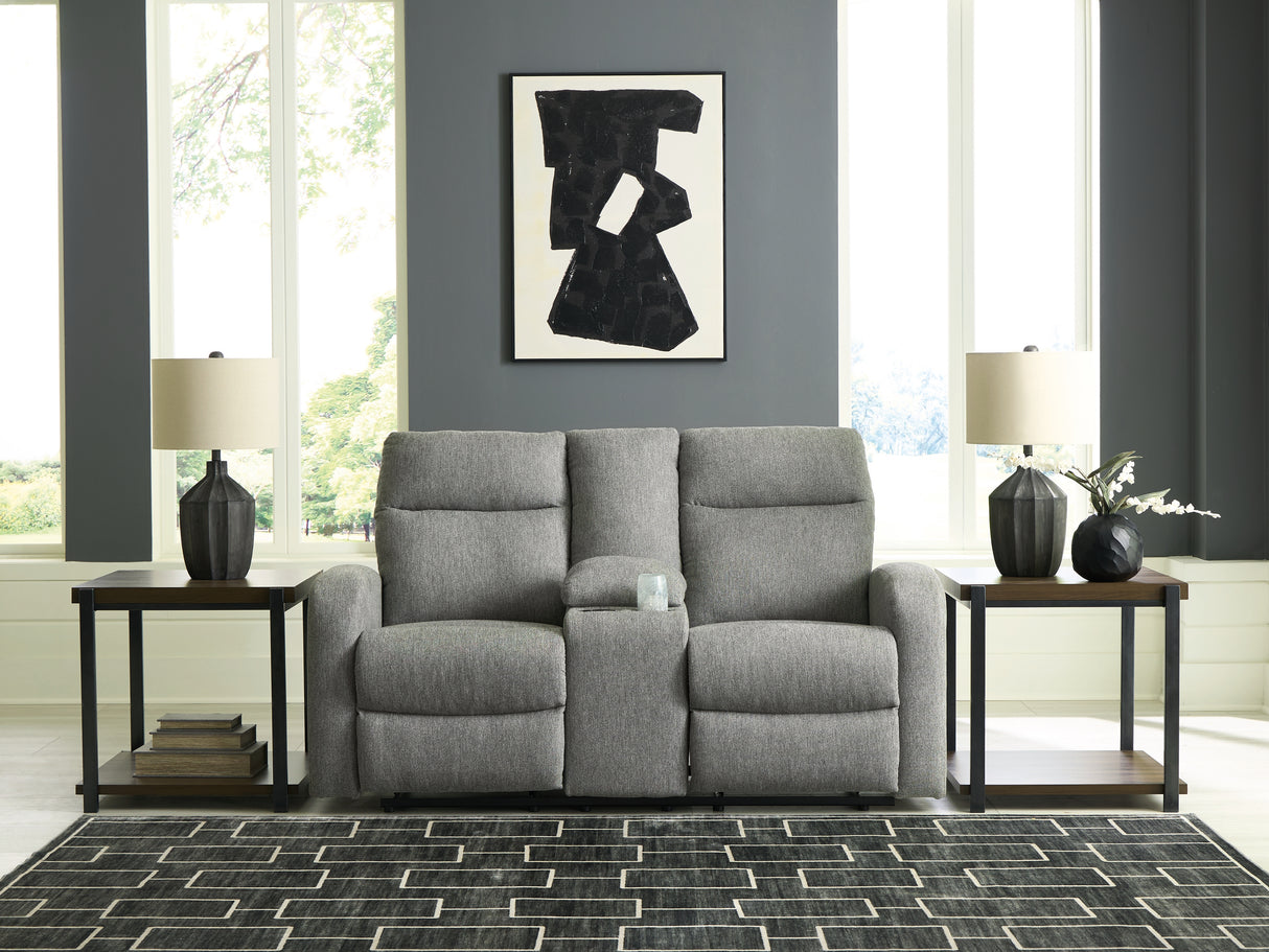 Furniture City Houma - Ashley Furniture - Gauntlet Reclining Loveseat with Console - DBL Rec Loveseat w/Console - PC4220494