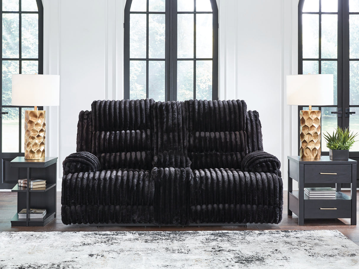 Furniture City Houma - Ashley Furniture - Rhine Falls Reclining Loveseat with Console - DBL REC PWR Loveseat w/Console - PC4280596