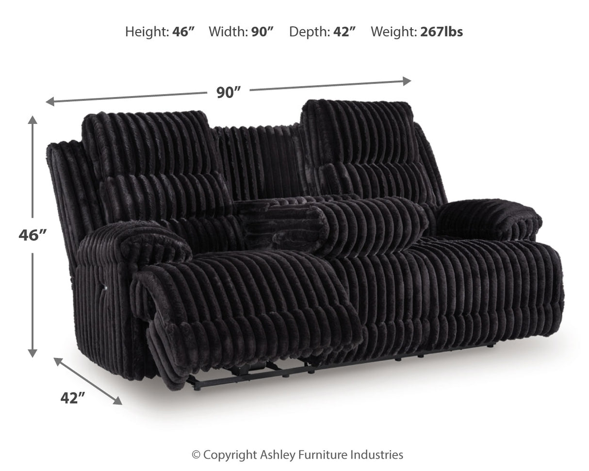 Rhine Falls Power Reclining Sofa with Drop Down Table