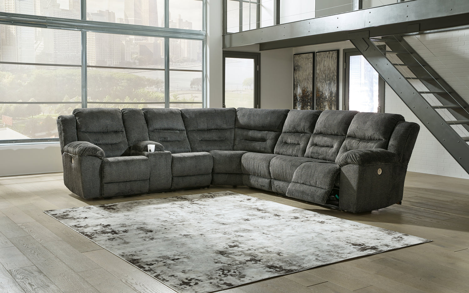 Furniture City Houma - Ashley Furniture - Nettington 4-Piece Power Reclining Sectional - 4-Piece Power Reclining Sectional - 44101S3