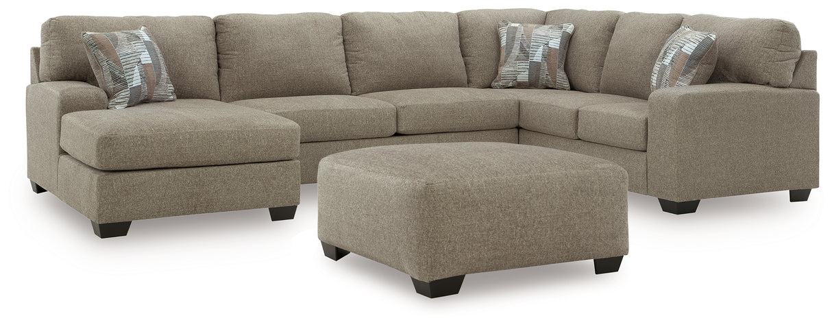 Newellen 3-Piece Sectional and Oversized Ottoman
