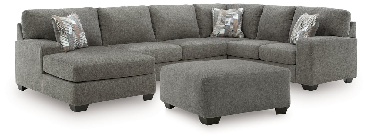 Clarington 3-Piece Sectional and Oversized Ottoman