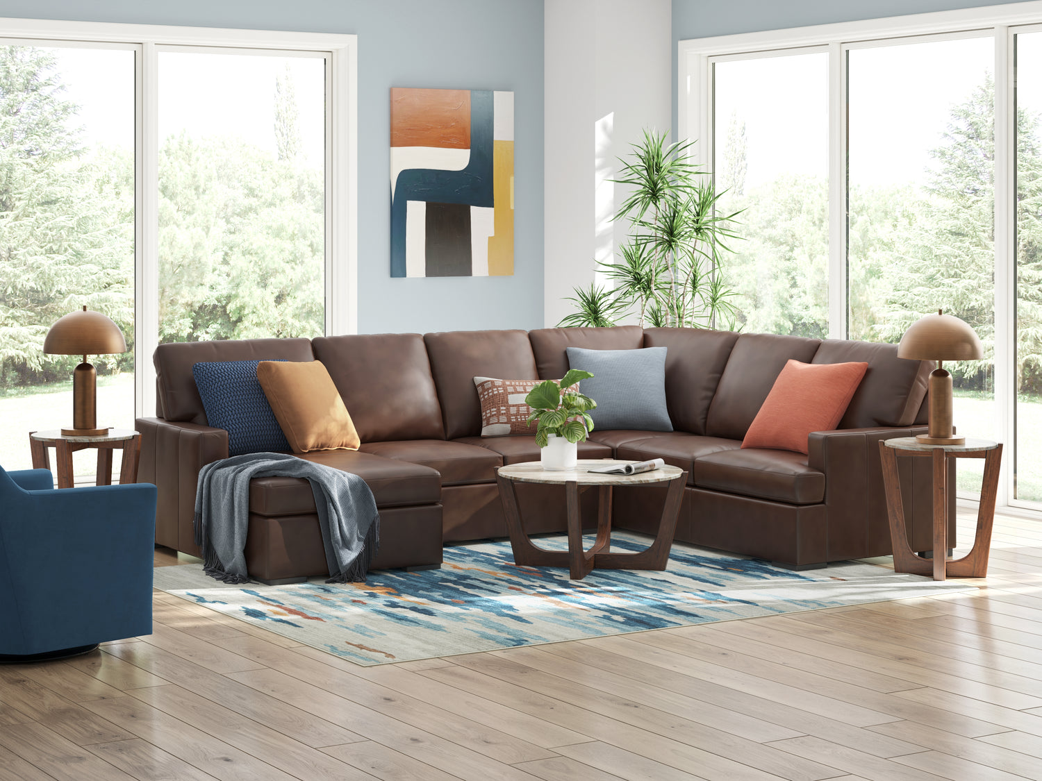 Furniture City Houma - Ashley Furniture - McDowlan 3-Piece Sectional with Chaise - RAF 3-Piece Sectional with Chaise / Coffee - PC48504S2
