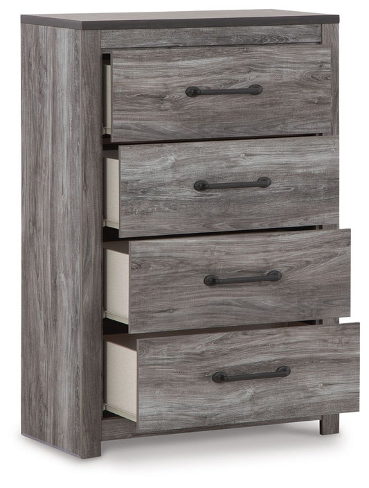 Bronyan - Four Drawer Chest - Dark Gray
