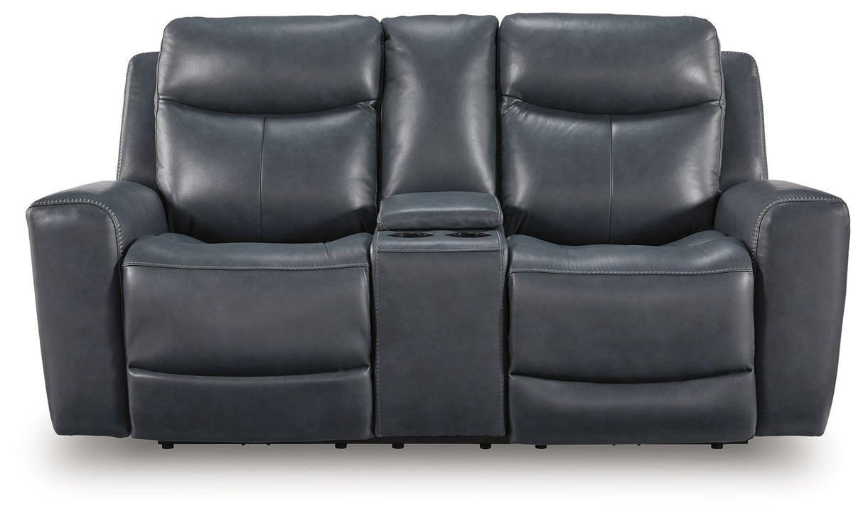 Bexhurst - Power Reclining Loveseat With Console / Adjustable Headrest