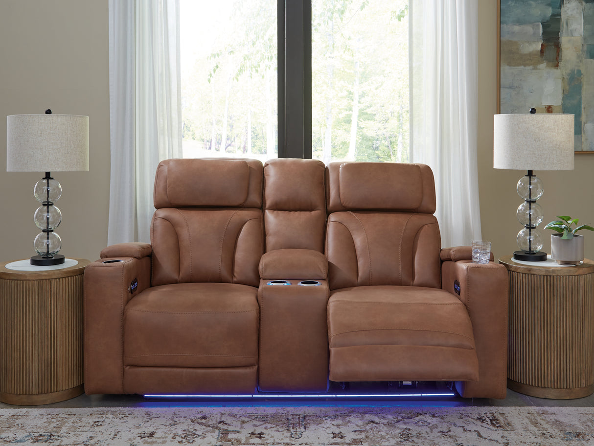 Furniture City Houma - Ashley Furniture - Clean-Slate Power Reclining Loveseat with Console - PWR REC Loveseat/CON/ADJ HDRST - PC5010118