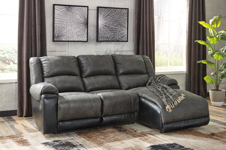 Furniture City Houma - Ashley Furniture - Nantahala 3-Piece Reclining Sectional with Chaise - 3-Piece Reclining Sectional with Chaise - 50301S9