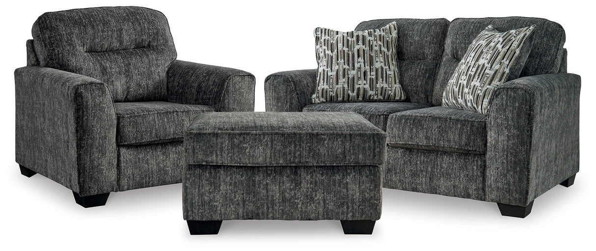 Lonoke Loveseat, Oversized Chair and Ottoman