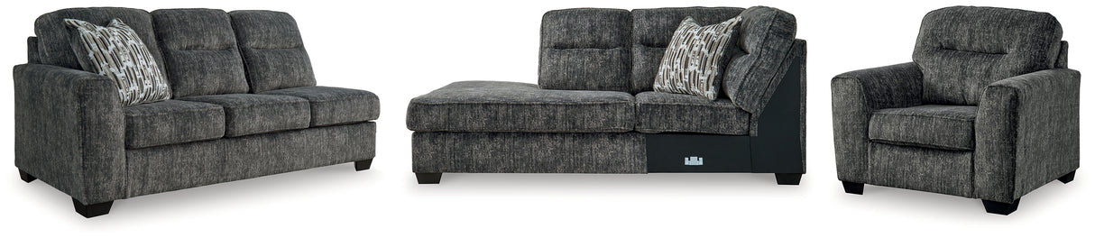 Furniture City Houma - Ashley Furniture - Lonoke 2-Piece Sectional and Oversized Chair - 2-Piece Sectional and Oversized Chair - 50504U9